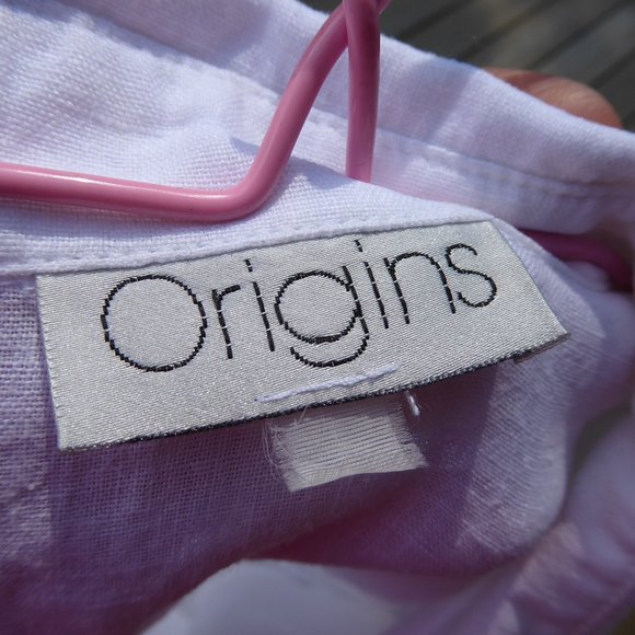 Vintage 100% Linen  White Tunic Blouse, Size S - Picture 3 of 3